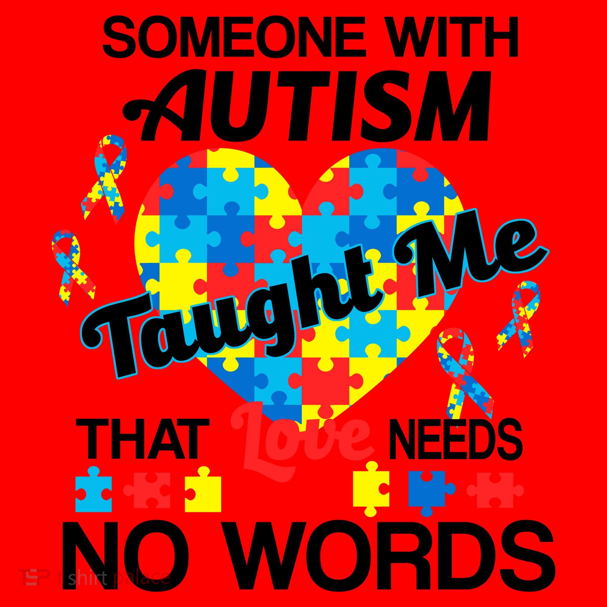 Love Needs No Words Autism Awareness  Santa Hat