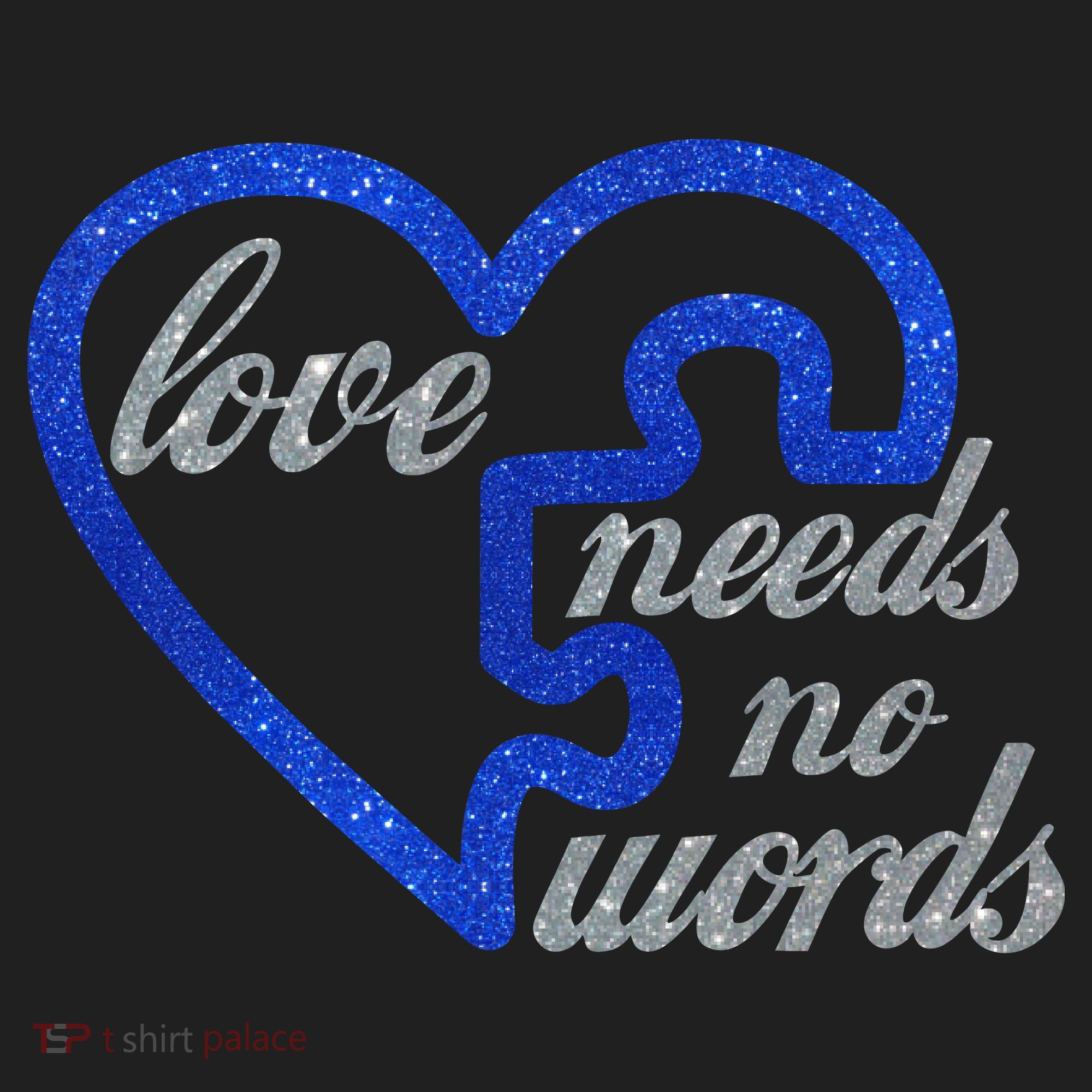 Love Needs No Words Autism Awareness Heart Puzzle Beanie