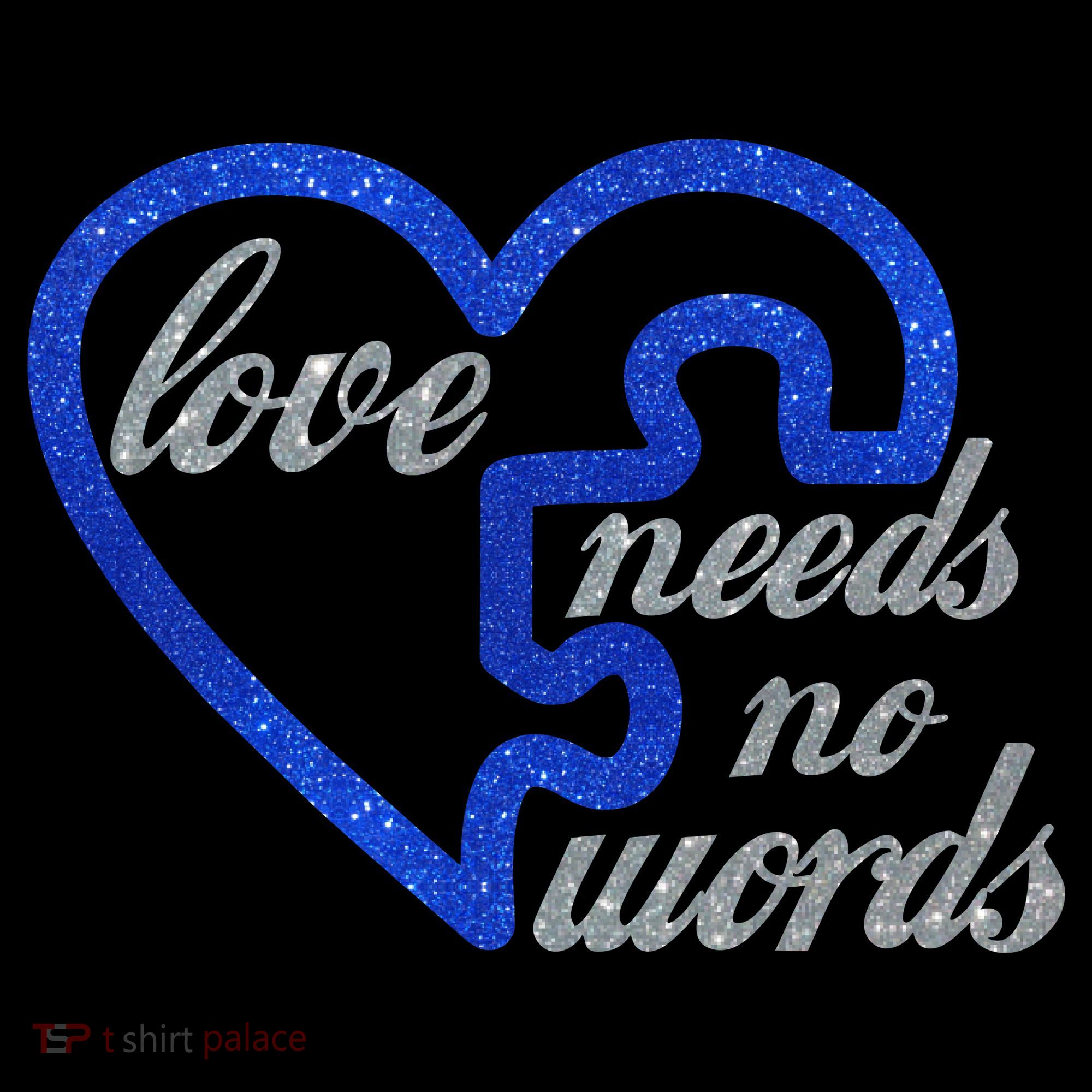 Love Needs No Words Autism Awareness Heart Puzzle Women's Hoodie