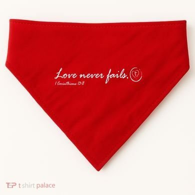 Love Never Fails USA-Made Doggie Bandana