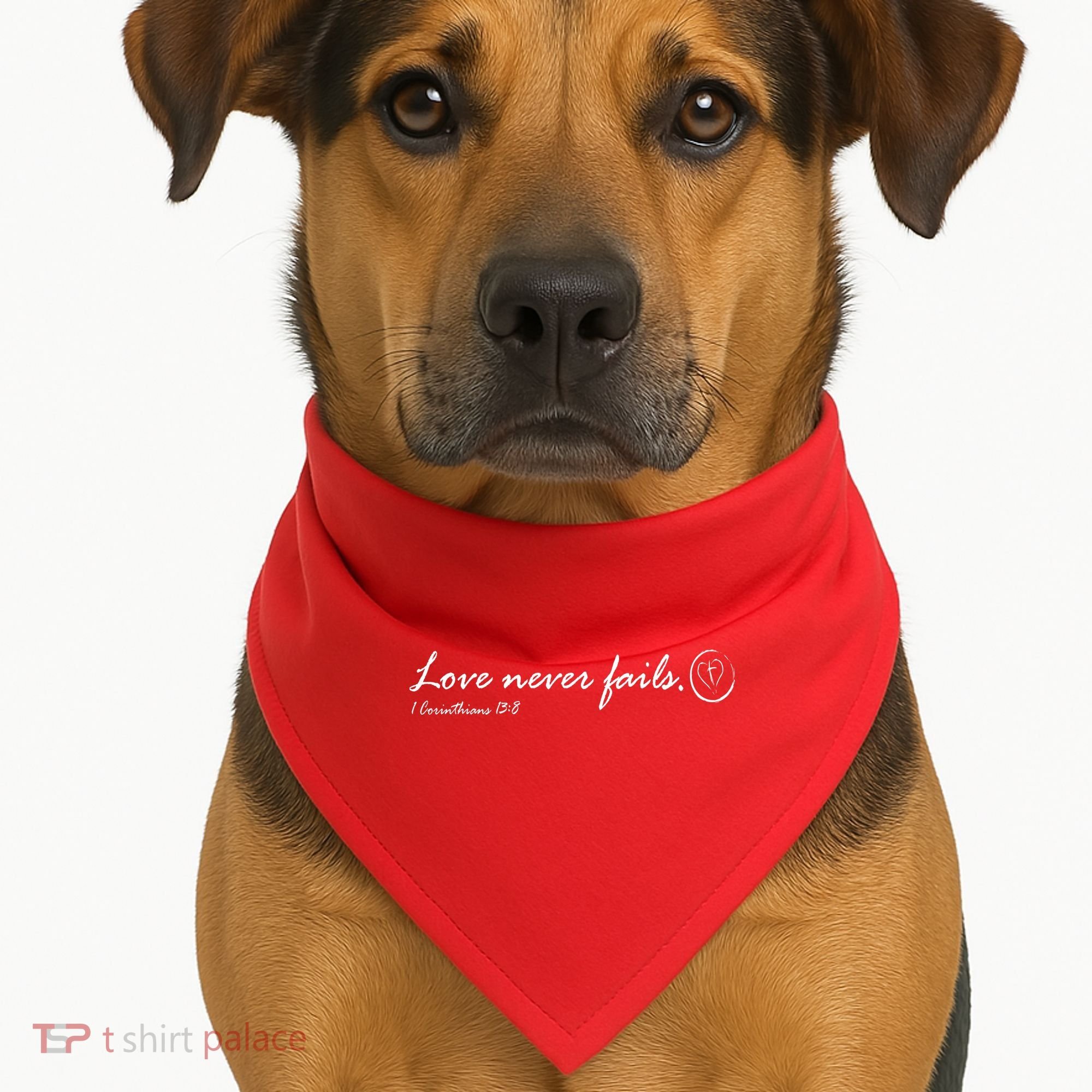 Love Never Fails USA-Made Doggie Bandana