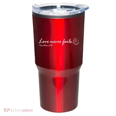 Love Never Fails Tumbler
