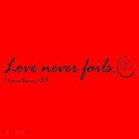 Love Never Fails Santa Hat thumb 1