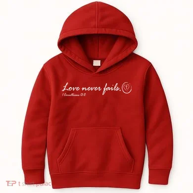 Love Never Fails Kids Hoodie