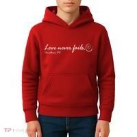 Love Never Fails Kids Hoodie thumb 4