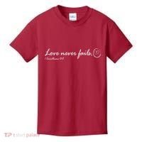 Love Never Fails Kids T-Shirt thumb 0