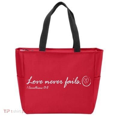 Love Never Fails Tote Bag