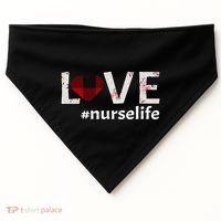 Love Nurse life USA-Made Doggie Bandana thumb 0