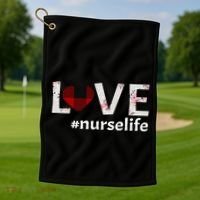 Love Nurse life Golf Towel thumb 1