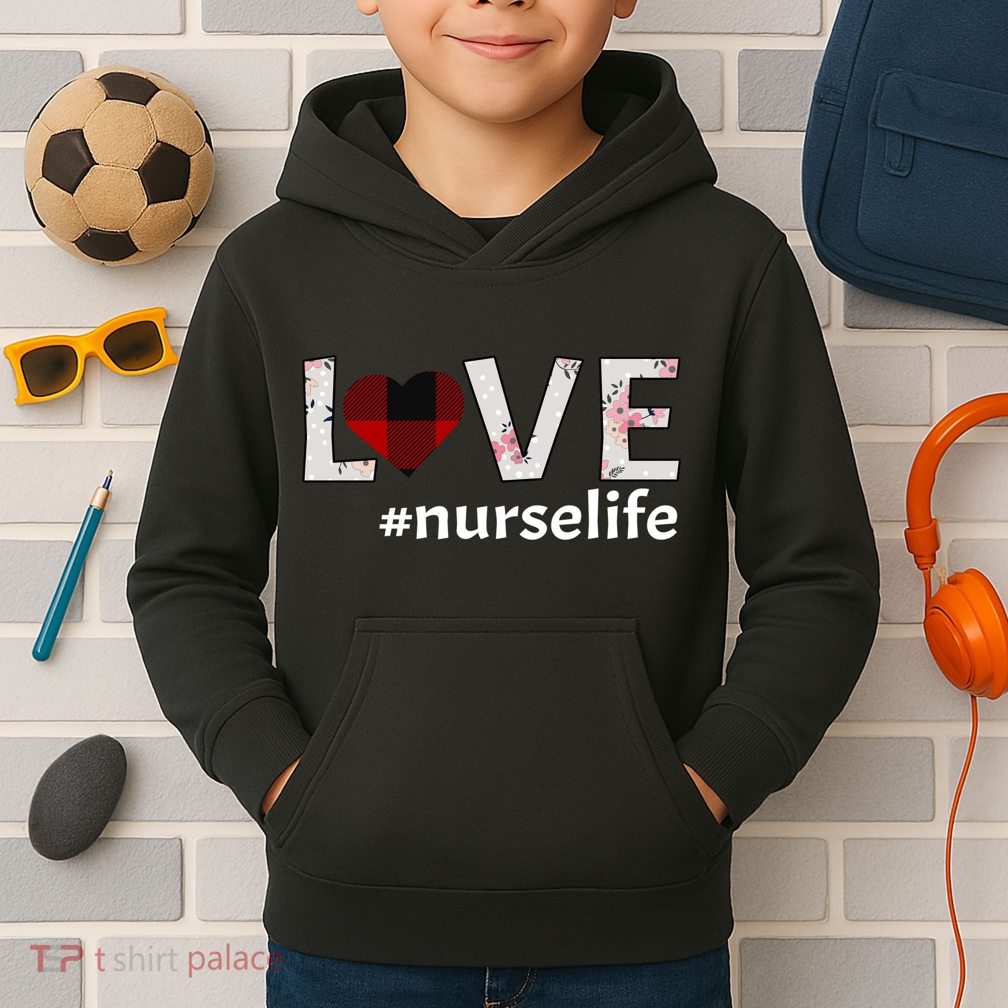 Love Nurse life Kids Hoodie