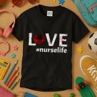 Love Nurse life Kids T-Shirt thumb 3