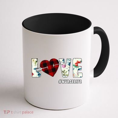 Love NurseLife Arrow Heart Coffee Mug back