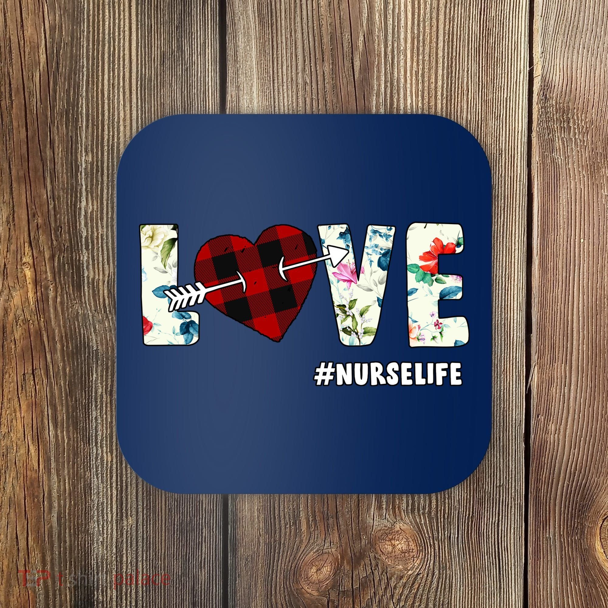 Love NurseLife Arrow Heart Coaster