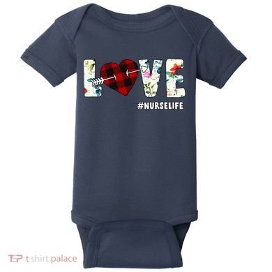 Love NurseLife Arrow Heart Baby Bodysuit