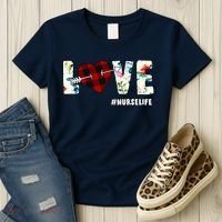 Love NurseLife Arrow Heart Women's T-Shirt thumb 3