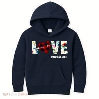 Love NurseLife Arrow Heart Kids Hoodie thumb 0