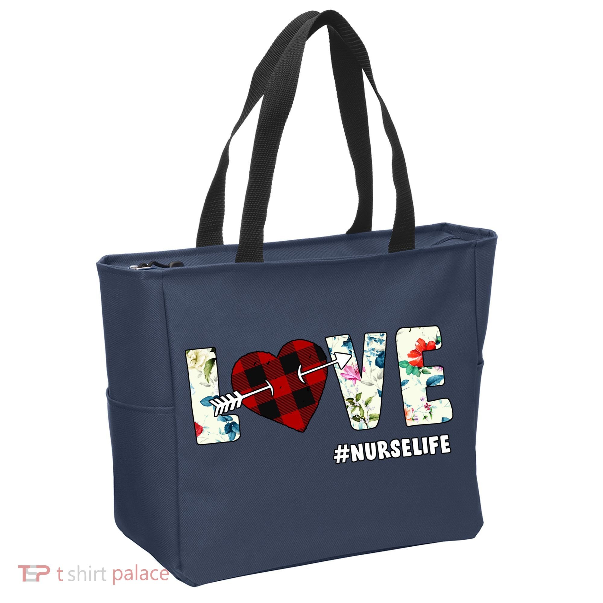 Love NurseLife Arrow Heart Tote Bag