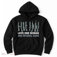 Love One Woman And Several Guns Hoodie thumb 0