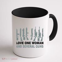 Love One Woman And Several Guns Coffee Mug thumb 1