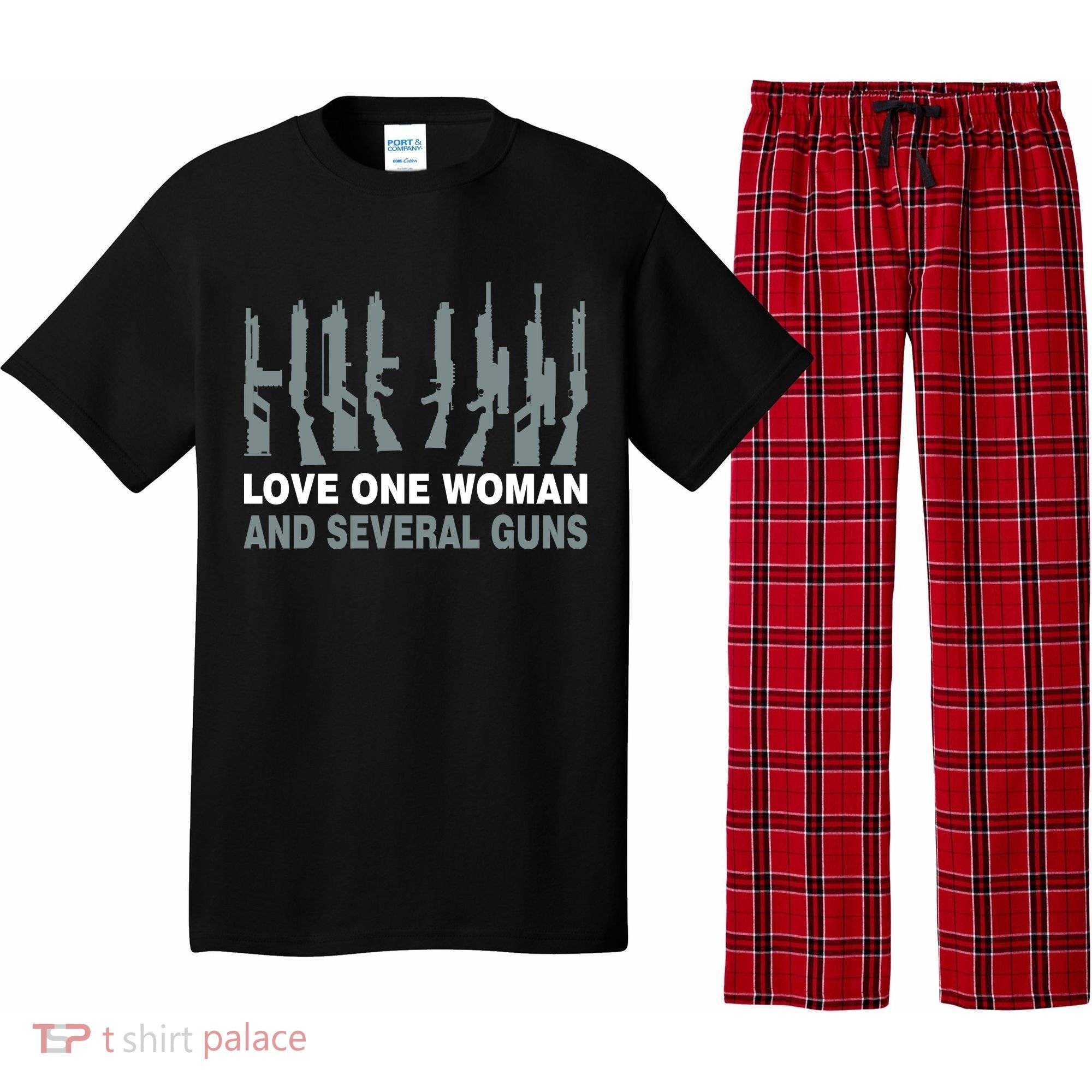 Love One Woman And Several Guns Pajama Set