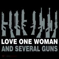 Love One Woman And Several Guns Women's Hoodie thumb 2
