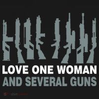 Love One Woman And Several Guns Women's Long Sleeve Shirt thumb 2