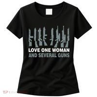Love One Woman And Several Guns Women's T-Shirt thumb 0