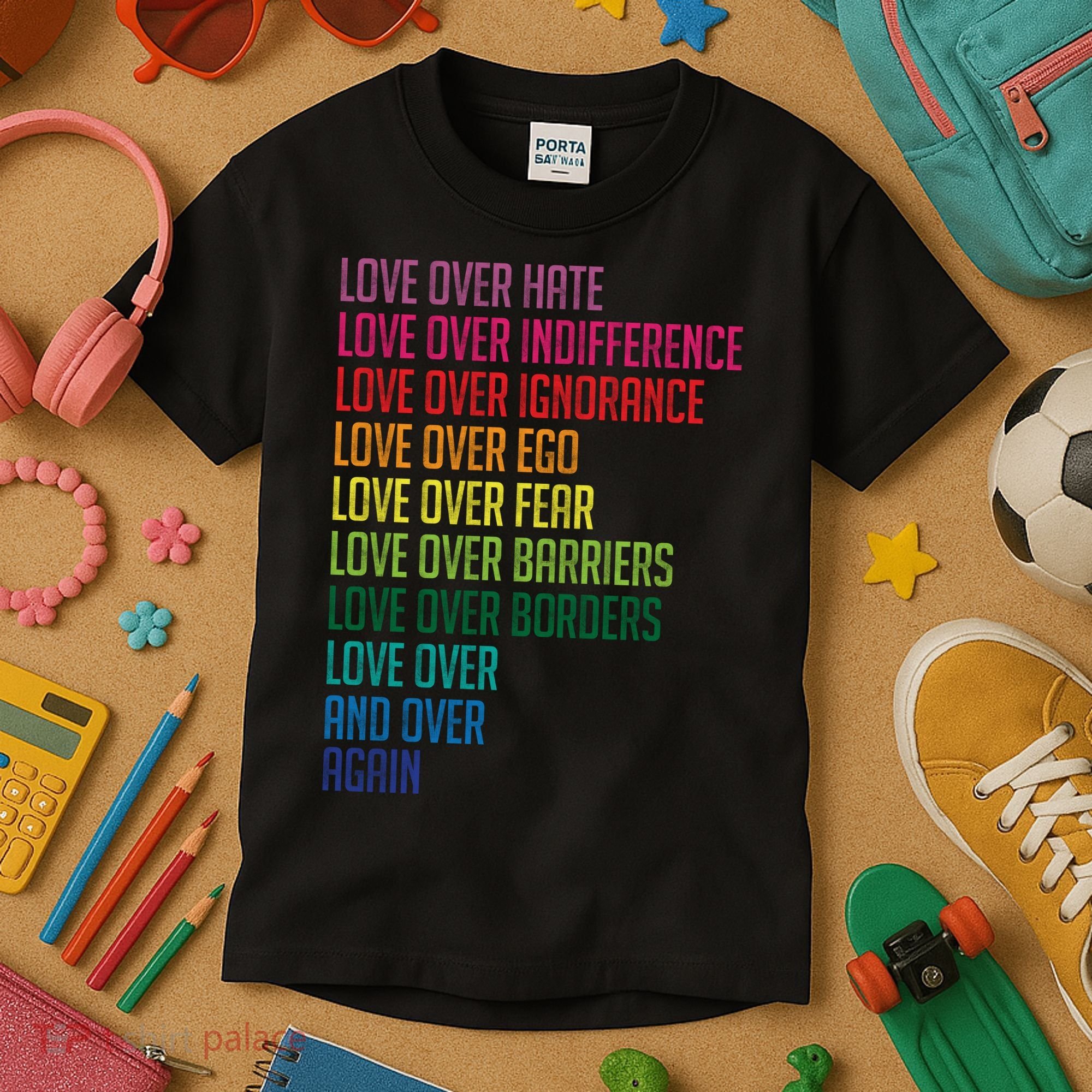Love Over Everything  Kids T-Shirt