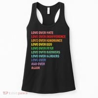 Love Over Hate Love Over Indifference  Women's Tank Top thumb 0