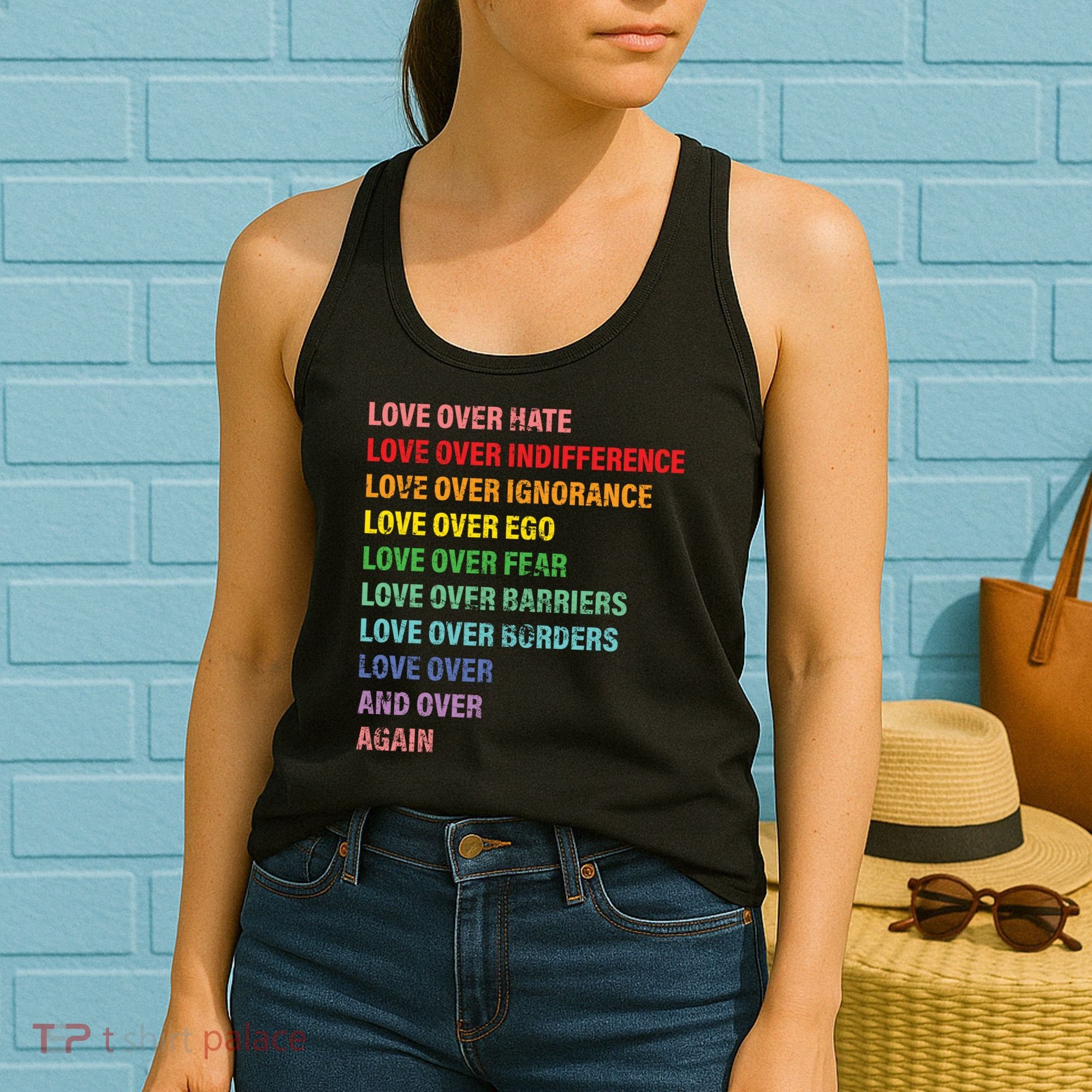Love Over Hate Love Over Indifference  Women's Tank Top