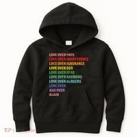 Love Over Hate Love Over Indifference  Kids Hoodie thumb 0