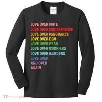 Love Over Hate Love Over Indifference  Kids Long Sleeve Shirt thumb 0