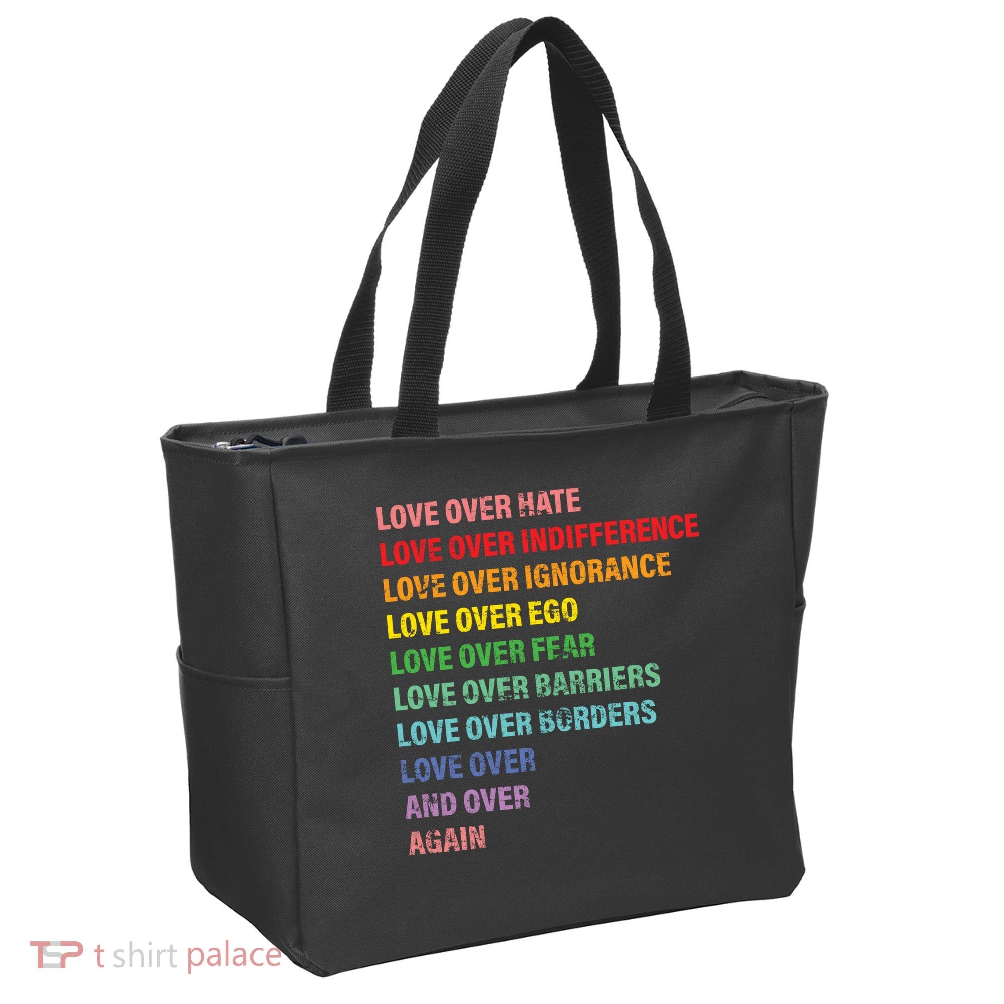Love Over Hate Love Over Indifference  Tote Bag