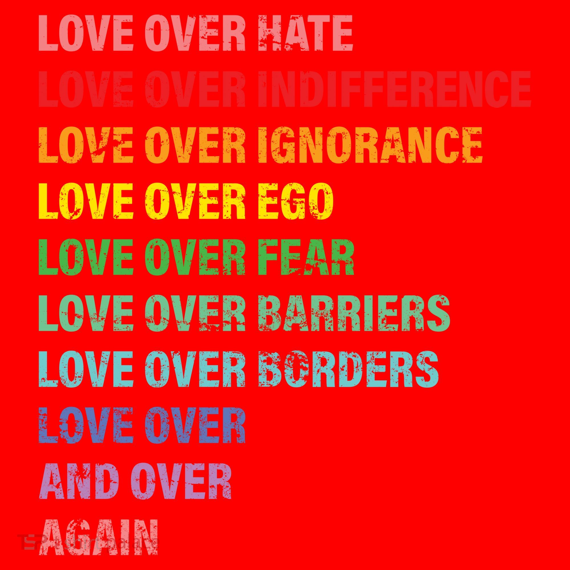 Love Over Hate Love Over Indifference  Santa Hat