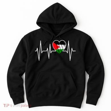 Love Pakistan Flag Heartbeat Pulse Hoodie