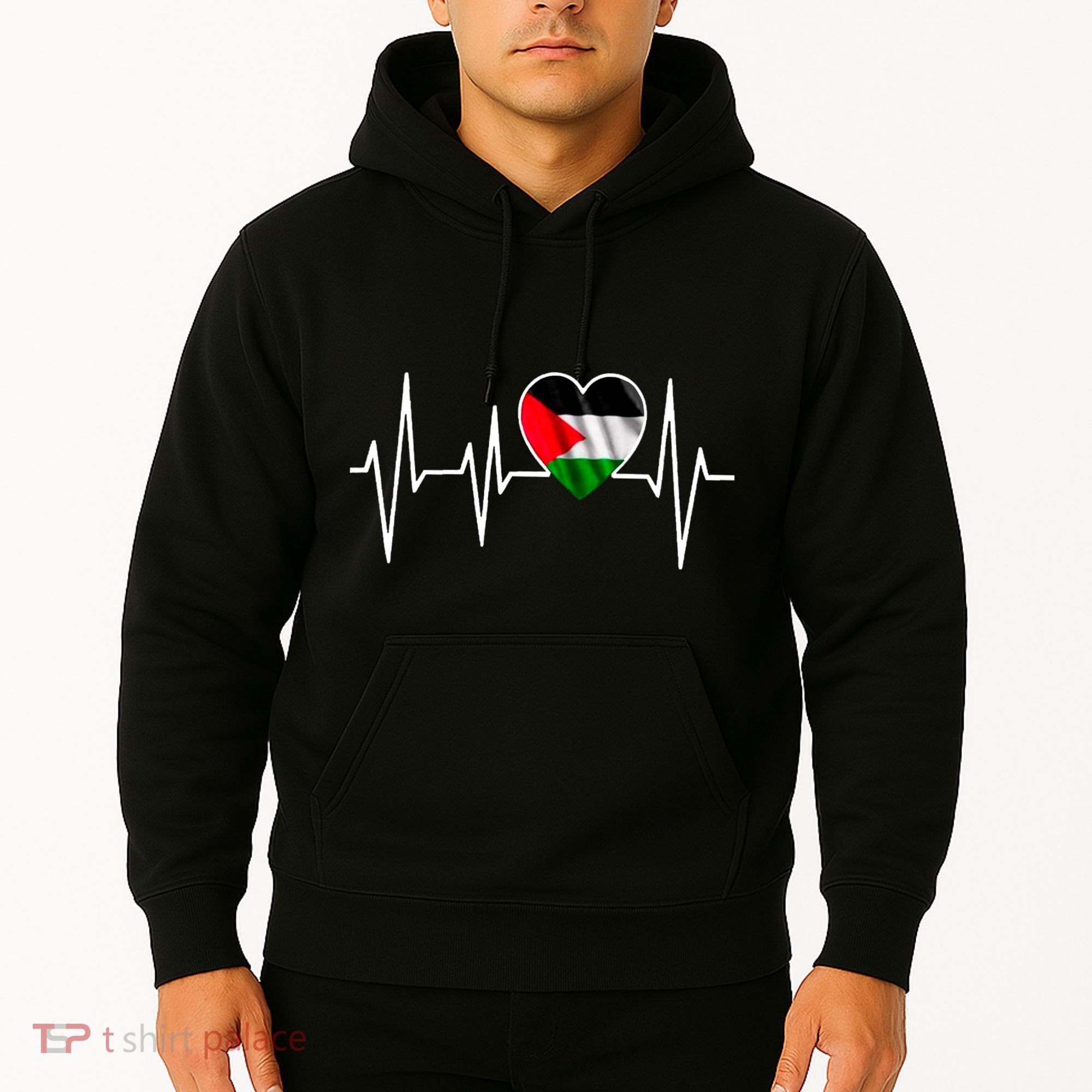 Love Pakistan Flag Heartbeat Pulse Hoodie
