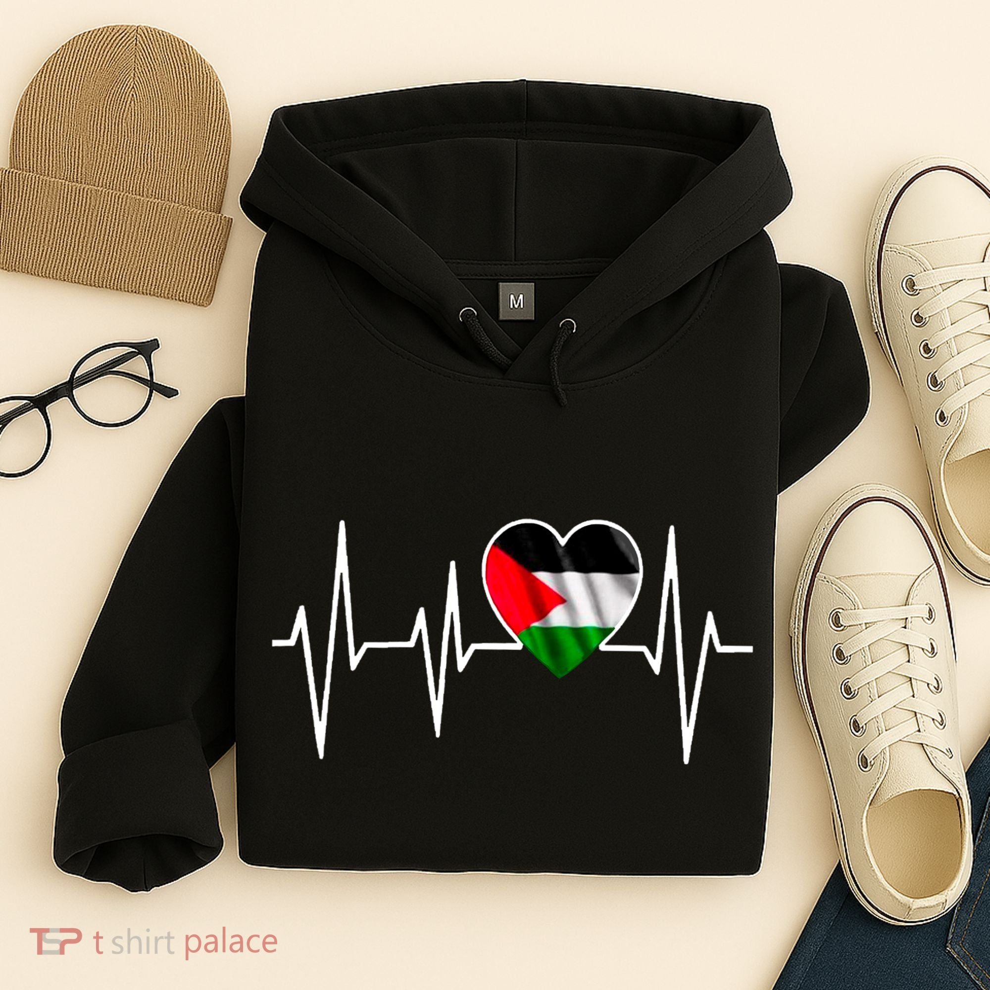 Love Pakistan Flag Heartbeat Pulse Hoodie