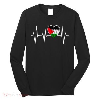 Love Pakistan Flag Heartbeat Pulse Long Sleeve Shirt