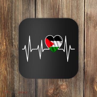 Love Pakistan Flag Heartbeat Pulse Coaster