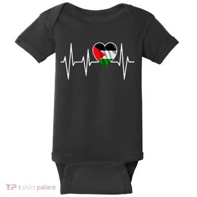 Love Pakistan Flag Heartbeat Pulse Baby Bodysuit