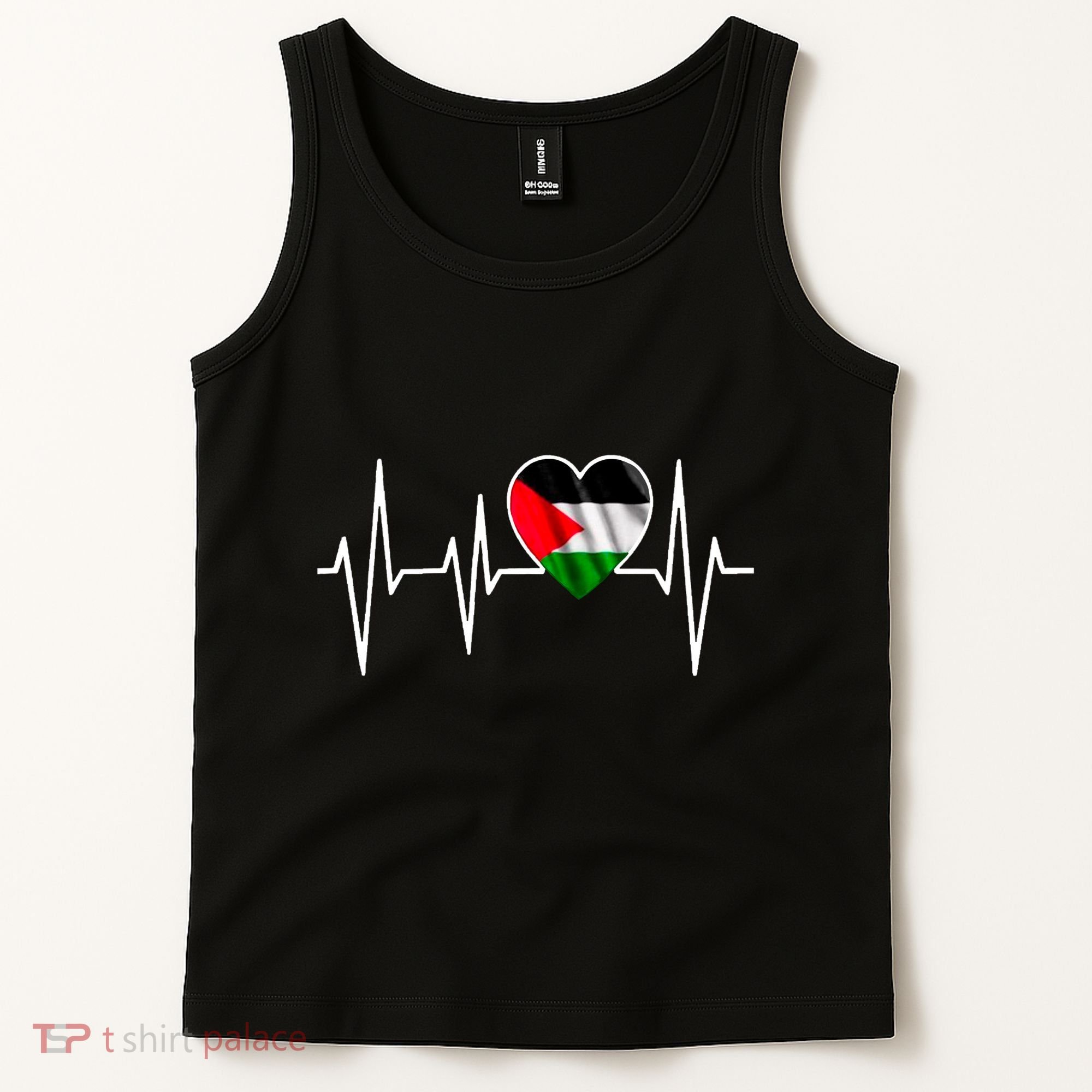 Love Pakistan Flag Heartbeat Pulse Tank Top