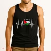 Love Pakistan Flag Heartbeat Pulse Tank Top thumb 3