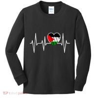 Love Pakistan Flag Heartbeat Pulse Kids Long Sleeve Shirt thumb 0
