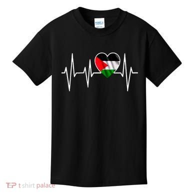 Love Pakistan Flag Heartbeat Pulse Kids T-Shirt