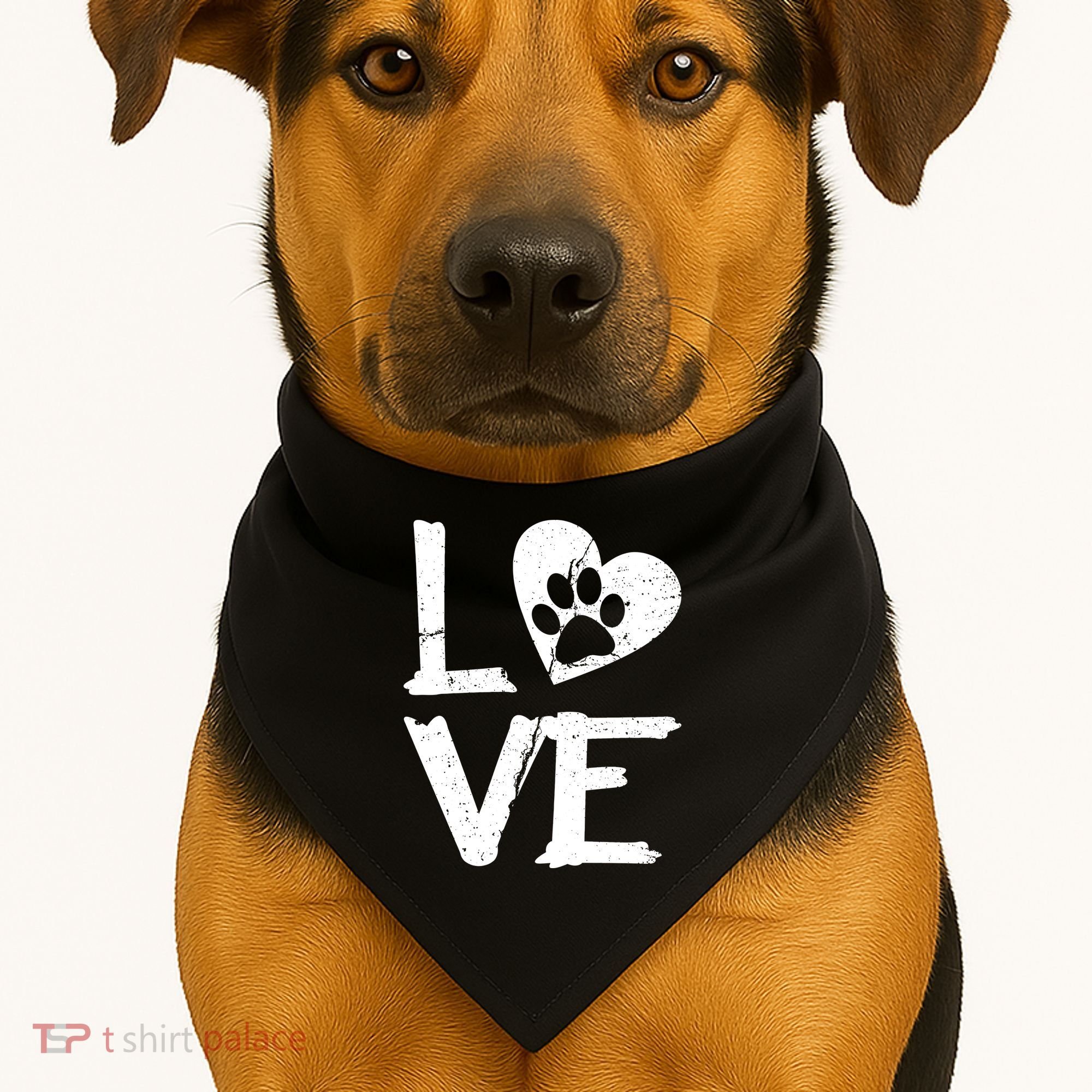 Love Paw In Heart USA-Made Doggie Bandana