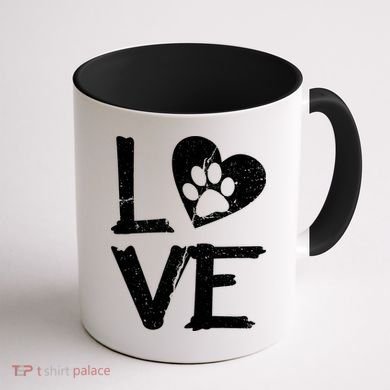 Love Paw In Heart Coffee Mug back