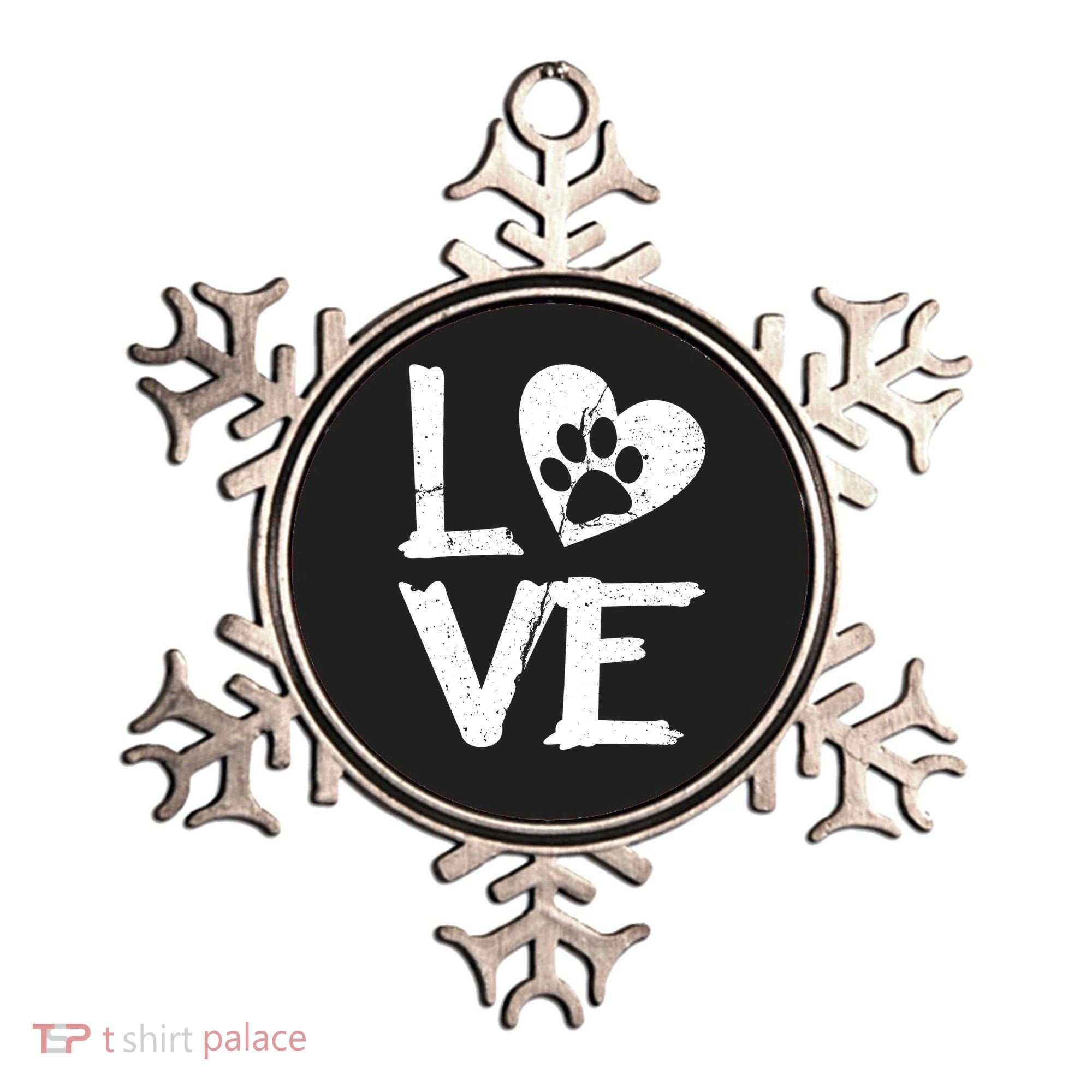 Love Paw In Heart Ornament