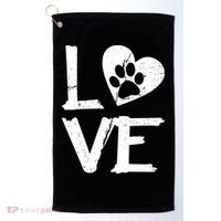 Love Paw In Heart Golf Towel thumb 0