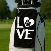Love Paw In Heart Golf Towel thumb 2