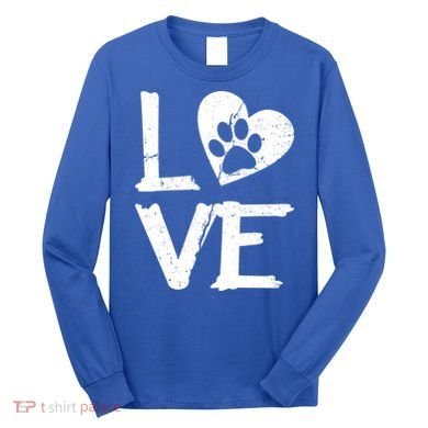 Love Paw In Heart Long Sleeve Shirt